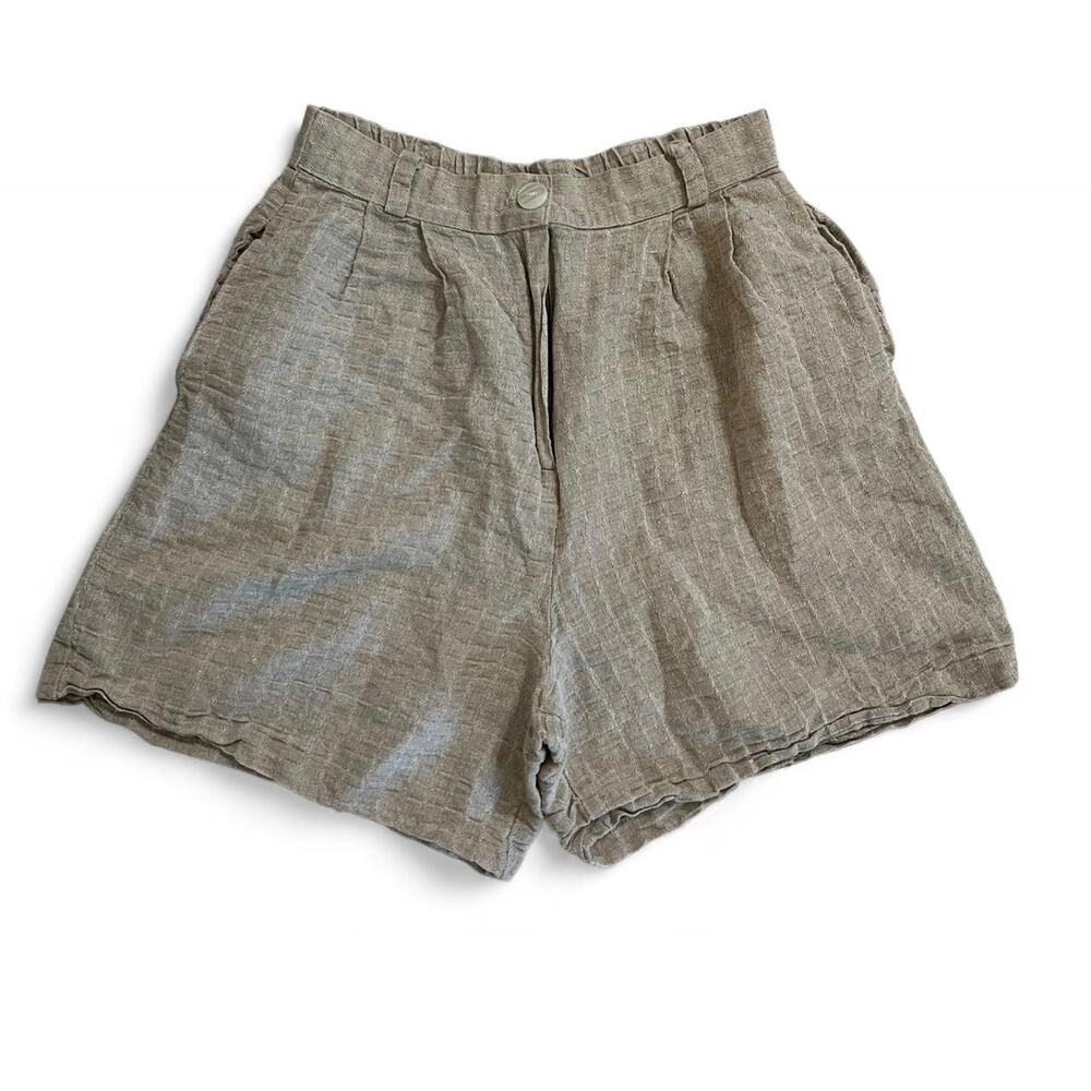 Vintage tan linen shorts